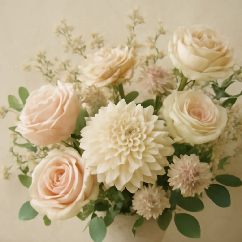 Close floral detail for birthday flowers