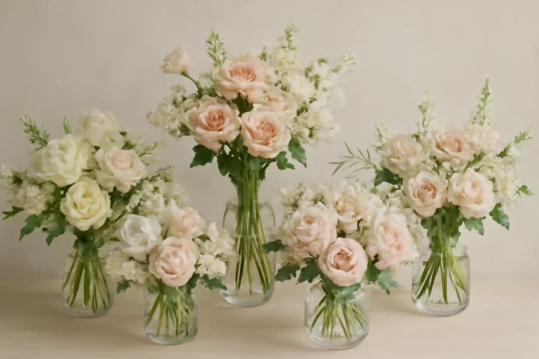 Boutique bouquet display for how to choose wedding flowers for your venue