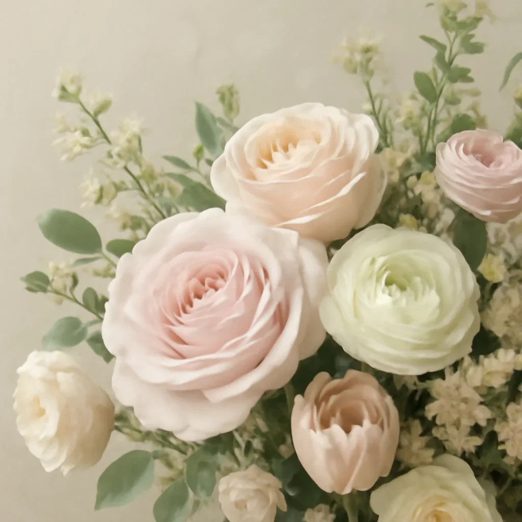 Close floral detail for event flowers