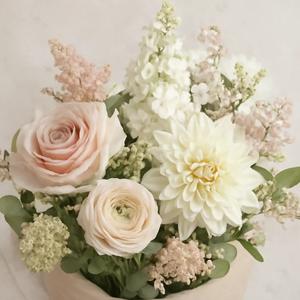 Close floral detail for flower delivery holstein on