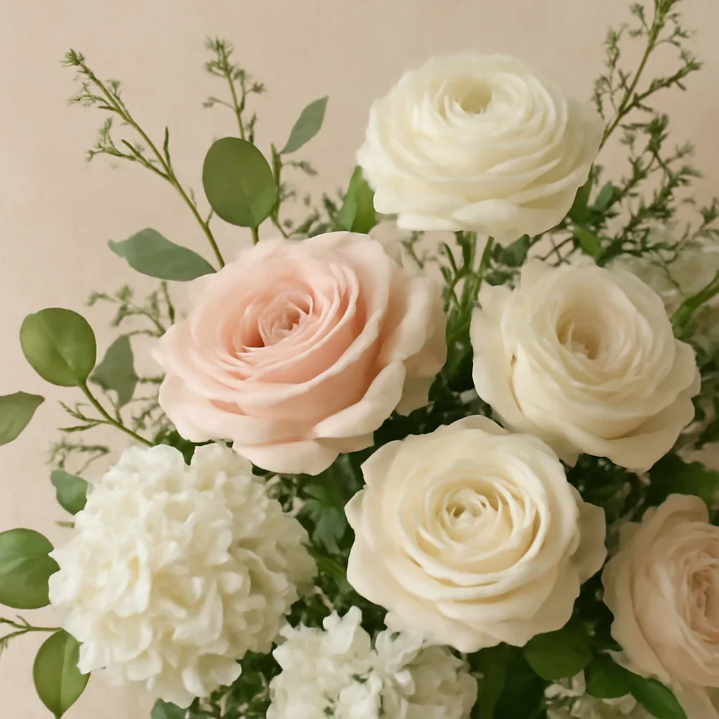 Close floral detail for funeral flowers for mcculloch-watson funeral home
