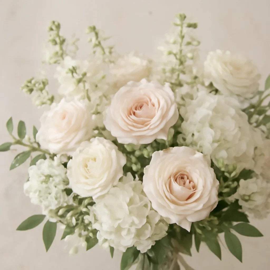 Close floral detail for corporate event floral services