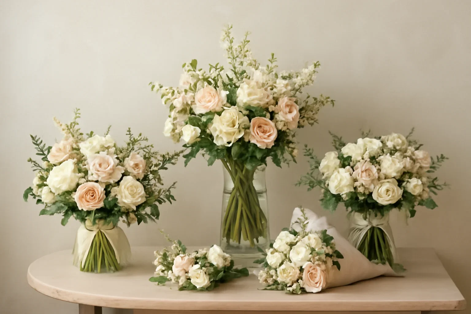 Boutique bouquet display for corporate event floral services