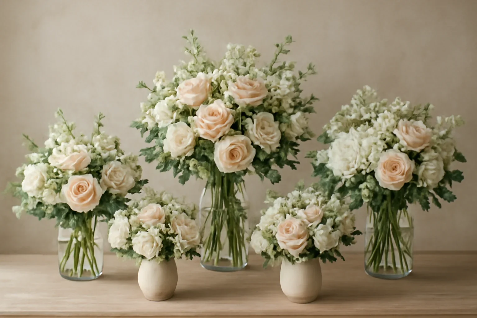 Boutique bouquet display for funeral home flower services