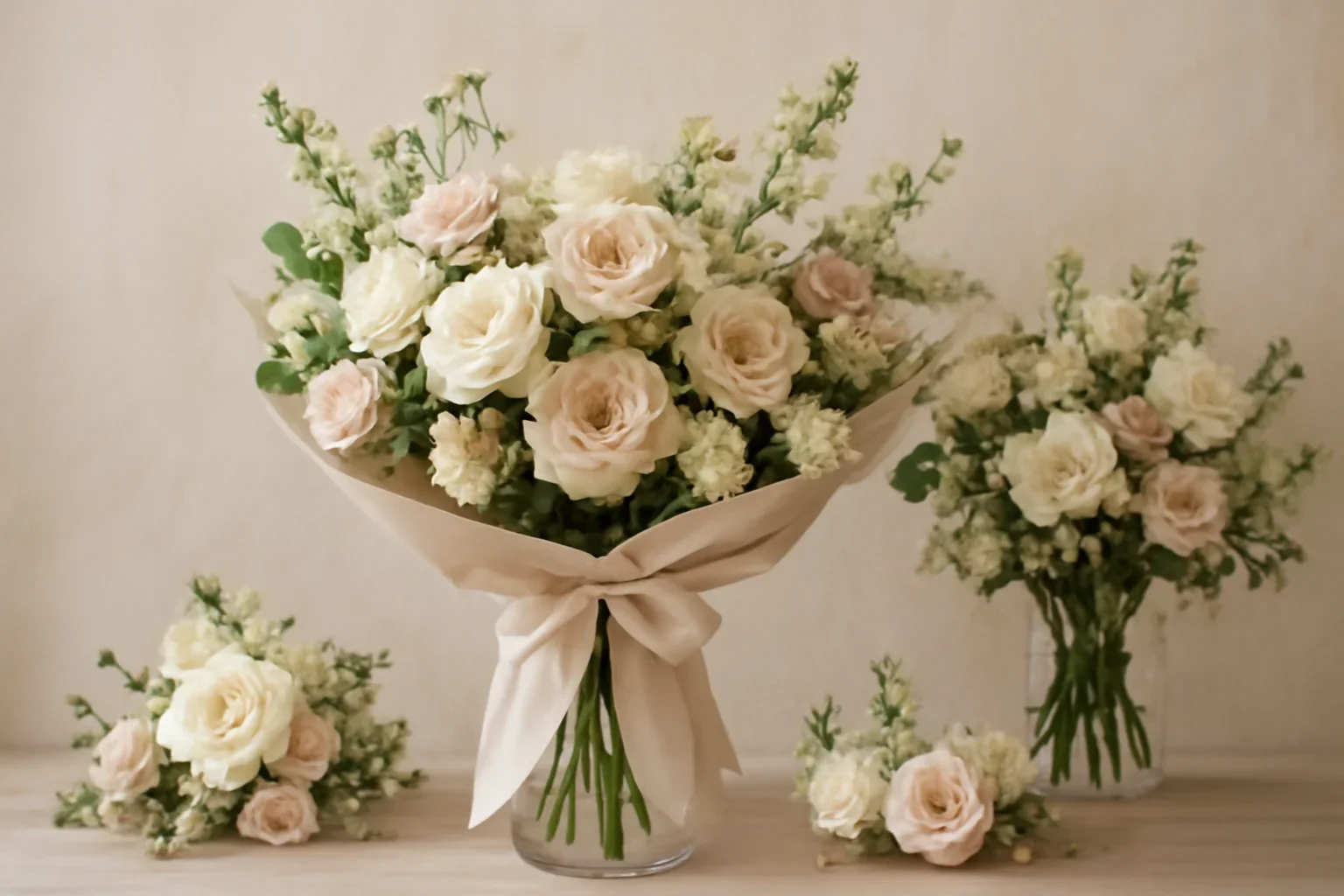 Boutique bouquet display for sympathy gardens